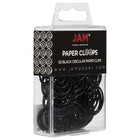 JAM Paper - Trombones circulaires - trombones ronds - noirs - paquet de 50-Taille : 1 pouce (diamètre)
