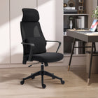 Vinsetto - Chaise de bureau de massage pivotante avec coussin lombaire, USB et appui-tête réglable-Fonction bascule : balancez‑vous d’avant en arrière pour vous reposer