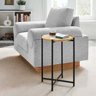 Modway - Xilo Bois et métal ronds Table d’appoint - Chêne-Cadre métallique revêtu en poudre