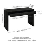 Hudson&Canal - Bureau Pembroke 48'' - Grain noir-8