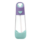b.box - Bouteille Tritan - 600ml - Pop Lilas-Forme triangulaire unique, facile à saisir pour les enfants