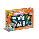 Crayola - Ensemble combo de dinosaures luminescents Scribble Scrubbie de -JOUETS DINOSAURES POUR ENFANTS : Ce sont bien plus que de simples figurines de dinosaures! Griffonne des looks colorés sur vos dinosaures avec les marqueurs lavables inclus, puis montre leurs tenues avant de les frotter pour recommencer!