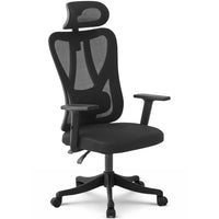 MotionGrey - MC3 Chaise de bureau ergonomique à dossier haut avec accoudoirs réglables - Noir-Soutien lombaire dynamique pour l’alignement de la colonne vertébrale – Ajustez facilement la hauteur et la profondeur du soutien lombaire à l’aide d’un bouton rotatif afin de suivre la courbe naturelle de votre colonne vertébrale, réduisant la pression et améliorant la posture pendant de longues heures assises