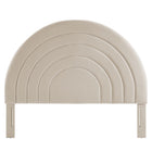 Modway - Solana Arqué Performance Velvet Tête de lit complète, Amande-Assemblée requise