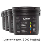 Gritt Commercial - Lingettes nettoyantes multi-usages pour surfaces avec seau - Parfum frais - 20,3 x 15,2 cm - 800 lingettes par rouleau - Paquet de 4-DISTRIBUTEUR PORTATIF ET RECHARGEABLE : Notre distributeur portable permet d’offrir facilement aux invités, au personnel ou aux visiteurs un accès aux lingettes polyvalentes, peu importe l’endroit où elles sont nécessaires. Il suffit de le prendre et de le déplacer, ou de retirer le couvercle pour le recharger avec nos grandes lingettes