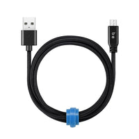 Blu Element - Câble Tressé de Charge /Sync Micro USB 4ft, Noir-Modèle tressé très durable, résistant à l’usure