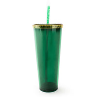 General Supply Goods + Co - Gobelet avec paille - Vert-Double paroi