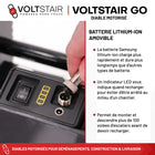 Voltstair - Go Diable Électrique Monte-Escaliers - Capacité 150 Lb-Construction du cadre en aluminium durable garantissant une résistance et une longévité accrues