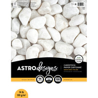 Astrodesigns - Papier cartonné - 8,5 x 11 po - Blanc -  Paquet de 100-Papier d'impression sans acide et sans lignine
