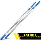 Gritt Commercial - Manche télescopique de 6 pi - Aluminium, ajustable - longueur de 3,5 à 6 pi - Lot de 2-Élimine souvent le besoin d’une échelle grâce à sa grande portée