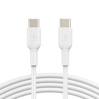 Belkin - Câble USB-C vers USB-C - 1 m - Blanc -GRANDE COMPATIBILITÉ : Le câble Belkin BoostCharge est compatible avec les appareils Apple iPhone 15 Series, Samsung 23 et 22, Google Pixel 7 et 6 et autres appareils compatibles USB-C.
