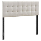 Modway - Emily Tissu tapis Tête de lit pleine grandeur, Lin-Tissu de type lin haut de gamme