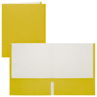 Staples - Porte-document à deux pochettes - format lettre - jaune-Couverture de papier avec l'extérieur jaune