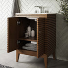 Modway - Ledger 24" Armoire de toilette de salle de bain (lavabo non inclus) - Noyer-Bassin d’évier non inclus