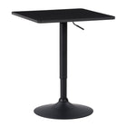 CorLiving - Table de salle à manger à piédestal réglable - Carrée - Noir-8
