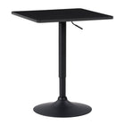 CorLiving - Table de salle à manger à piédestal réglable - Carrée - Noir-8