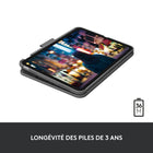Étui clavier Logitech Slim Folio pour iPad A16/ 10.9" (10e génération) - Anglais - Gris Oxford-Tissu hydrofuge, facile à nettoyer et matériau plastique durable