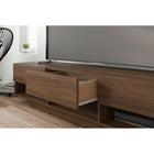 Nexera - Meuble audio-vidéo Rustik, 72 po, 3 tiroirs, Noyer-Accommode un écran de téléviseur jusqu'à 80 pouces