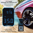 Bullseye - Compresseur d'air et Powerbank portable rechargeable Pocket Air-JAUGE FACILE À LIRE : Ne vous inquiétez plus jamais de la sur-inflation ! Le gonfleur de pneus Pocket Air Bullseye Pro est doté d'un manomètre numérique intégré, vous permettant de régler le niveau de pression souhaité. Sa fonction d'arrêt automatique intelligente garantit que le gonfleur de pneu s'arrête une fois que la pression prédéfinie est atteinte, empêchant ainsi les dommages aux pneus et assurant un gonflage précis. Ce gonfle
