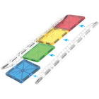 Magna-Tiles - Ensemble de construction magnétique Circuits de course ferroviaire 33 pièces -Toujours compatibles: Toutes les pièces sont compatibles et complémentaires à tous les autres ensembles MAGNA-TILES, y compris nos ensembles Espace, Métropole, Duo de descente et Classique préférés des amateurs