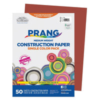 Prang - Papier construction, rouge, 9 po x 12 po, 50 feuilles-Papier de construction épais en bois de pâte mécanique