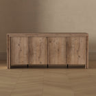 Manhattan Comfort - Buffet contemporain Corin 60" à 4 portes - Marron-Assemblage à domicile requis Tout le matériel inclus
