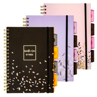 Pukka Pad - Rochelle & Jess B5 Livre de projet - Couleurs assorties-Organisez votre travail : Avec une double reliure spirale et 4 onglets amovibles qui peuvent être repositionnés pour créer 5 sections d'espace personnalisé, vous aidant à garder chaque travail séparé et trié