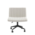 Brassex - Destan Chaise de bureau - blanche-Surface d’assise extra large