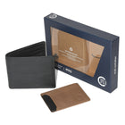 Club Rochelier - Portefeuille Billfold pour hommes avec porte-cartes amovible - Combo noir/beige-1 Compartiment billets