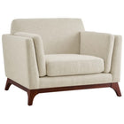 Modway - Chance Tissu rembourré Fauteuil - Beige-Fauteuil moderne du milieu du siècle