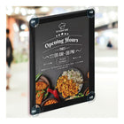 Azar - Porte-affiche à chargement latéral vertical/horizontal pour vitrine - Noir-Ce cadre est doté d'un plastique protecteur transparent avec une bordure noire