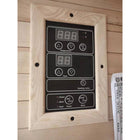 Westinghouse - Sauna infrarouge de luxe à portes françaises pour 2 personnes avec luminothérapie - 117 cm (l) x 101 cm (p) - Beige-Fabriqué en bois de pruche du Canada