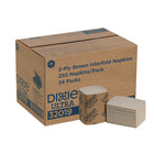 Georgia-Pacific Dixie Ultra Interfold Serviette gaufré à 2 épaisseurs - Paquet de 24-Serviettes distributrices entrepliées brunes pour une variété d'utilisations dans votre entreprise