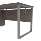 Bestar Aquarius Bureau avec un caisson - Gris Écorce et Blanc-66" (W) x 29.5" (D) x 29.6" (H)
