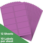 JAM Paper Étiquettes adresse pour le courrier, 2 x 4 po, violet planétaire, 240 par paquet-4 x 2 po