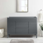 Modway - Render 48" Armoire de lavabo compatible avec un seul lavabo (non inclus) - Gris-MDF et panneau de particules
