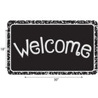 Ashley Productions - The Original Fun Mat - Tapis de Bienvenue - 18" x 30" - Composition Noire de Bienvenue-Antidérapant et durable : Le support en caoutchouc robuste garantit la sécurité et la durabilité, idéal pour les zones à fort passage.
