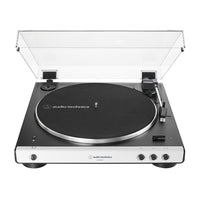 Audio-Technica - Platine vinyle sans fil entièrement automatique à entraînement par courroie - Blanc-Audio haute fidélité avec technologie sans fil Bluetooth