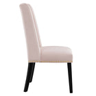 Modway - Baron Performance Velvet Chaises de salle à manger Ensemble de 2 - Rose-Capsules de pied non marquées