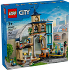 LEGO - City Trains La gare centrale-Jouet de gare ferroviaire - Créez un décor propice au jeu d’imagination avec cet ensemble de construction LEGO City La gare centrale pour les enfants de 7 ans et plus