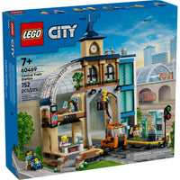 LEGO - City Trains La gare centrale-Jouet de gare ferroviaire - Créez un décor propice au jeu d’imagination avec cet ensemble de construction LEGO City La gare centrale pour les enfants de 7 ans et plus