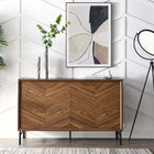 Modway - Harper Chevron Buffet - Noyer-Construction en panneaux de particules