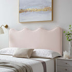 Modway - Athena Performance Velvet Tête de lit complète/Queen, Rose-Assemblée requise