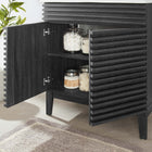 Modway - Render 30" Armoire de toilette de salle de bain (lavabo non inclus) - Charbon de bois-Construction en panneaux de particules et stratifiés