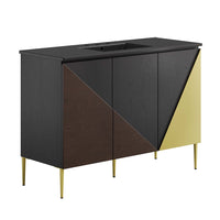 Modway - Alchemist 48" Vanité de salle de bain à un seul lavabo - Noir noir-Vanité de salle de bain moderne