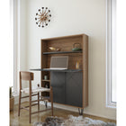 Nexera - Bureau mural Slim, Muscade et gris charbon-8