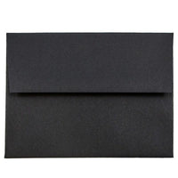 JAM Paper - Enveloppes d'invitation A2 - 4,375 x 5,75 - lin noir - Paquet de 50-Nos enveloppes sont fabriquées à partir de 30 % de papier recyclé de 32 lb et comportent une fermeture à rabat droit en gomme avec une finition en lin
