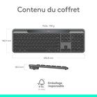 Logitech - Signature Slim Solar+ K980, clavier sans fil - Graphite-Fonctionne sur pratiquement toutes les plateformes : connexion sans fil fluide à Windows, macOS, ChromeOS, Linux, iPadOS, iOS et Android, couplage facile via Bluetooth