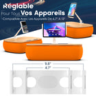 ShoppingAll - Pouf avec support réglable pour tablette - Coussin et oreiller - Orange-7