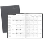 Mead - Agenda de bureau mensuel 2026 - 9 7/8 po H x 7 po l - gris - bilingue-Format des pages : 9 7/8 po H x 7 po l